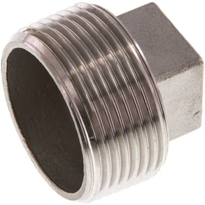 Plug R1 1/4" RVS met extern vierkant 16 bar (224.8psi)