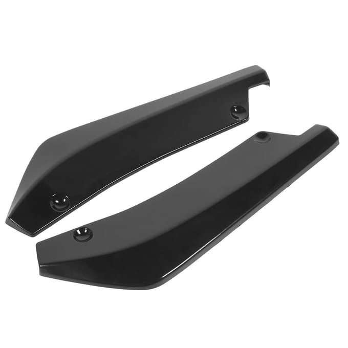 2 stuks Achterbumper Lip Diffuser Spoiler Krasbeschermer Glanzend Zwart Universeel voor Auto gray