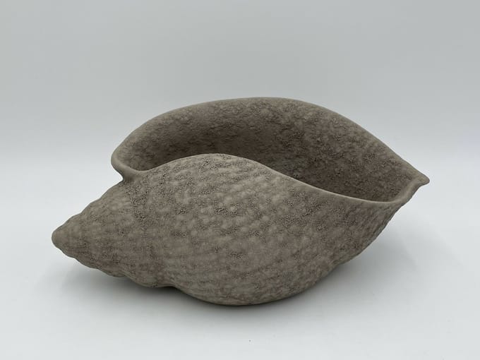 Decoratiebeeld schelp grijs 33 x 17 x 13,5 cm | 734083 | Stoer & Sober Woonstijl