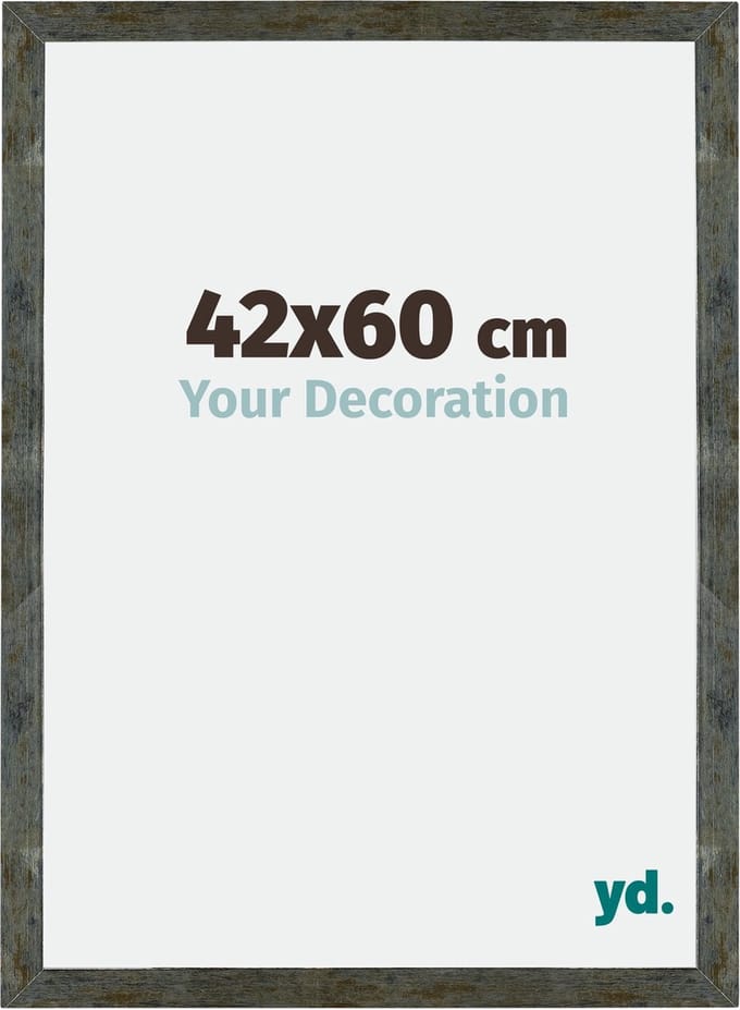 Your Decoration - Fotolijst 42x60 cm - MDF - Blauw Goud Gemeleerd - Mura