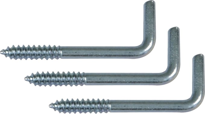 AMIG Schroefhaken - 66x - staal - 40 mm - zilver - DHZ ijzerwaren - bevestigingsmaterialen