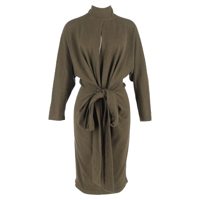 Tom Ford jurk met riem in groene kasjmier