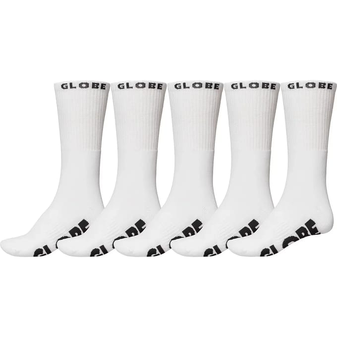 Sokken Globe Whiteout hi crew sock 5 pack
