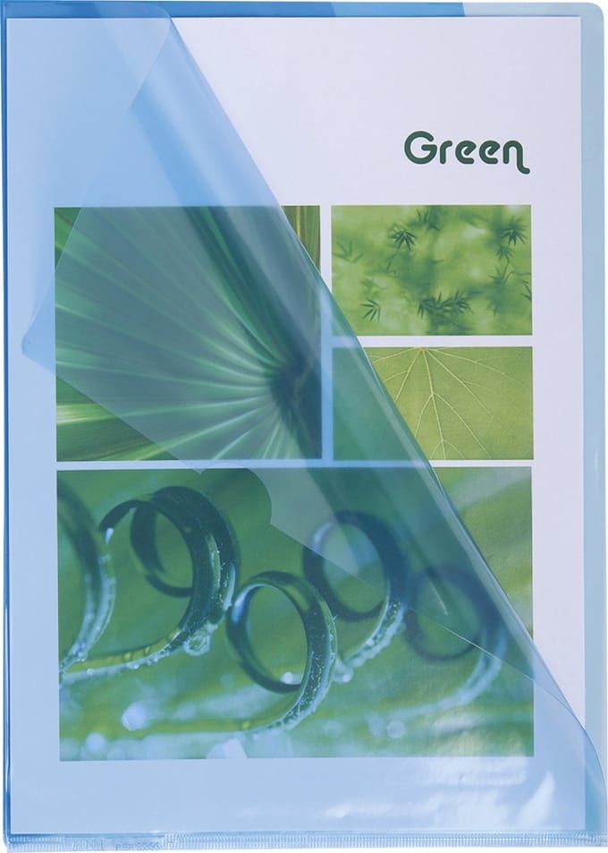 Exacompta 10x Pak van 10 L mappen - gladde en stevige PVC 13/100e - A4 - Blauw - 660525E