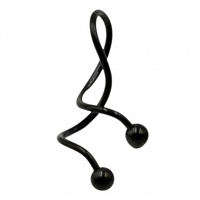 Oorbel-Zwart-1 stuks-Helix-Lobe-Piercing - Charme Bijoux
