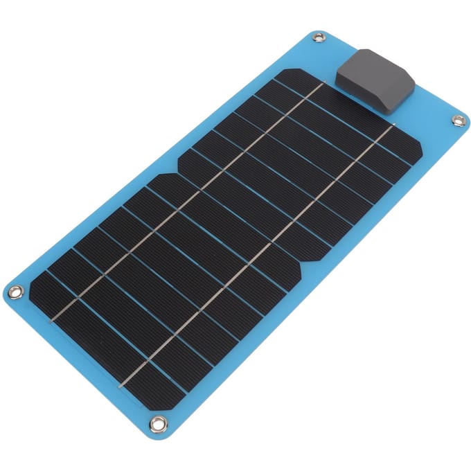 Chargeur de panneau solaire Solaire 8W 5V Portable Étanche Chargeur de batterie de voiture Pour Bateau Remorque Camping-car blue