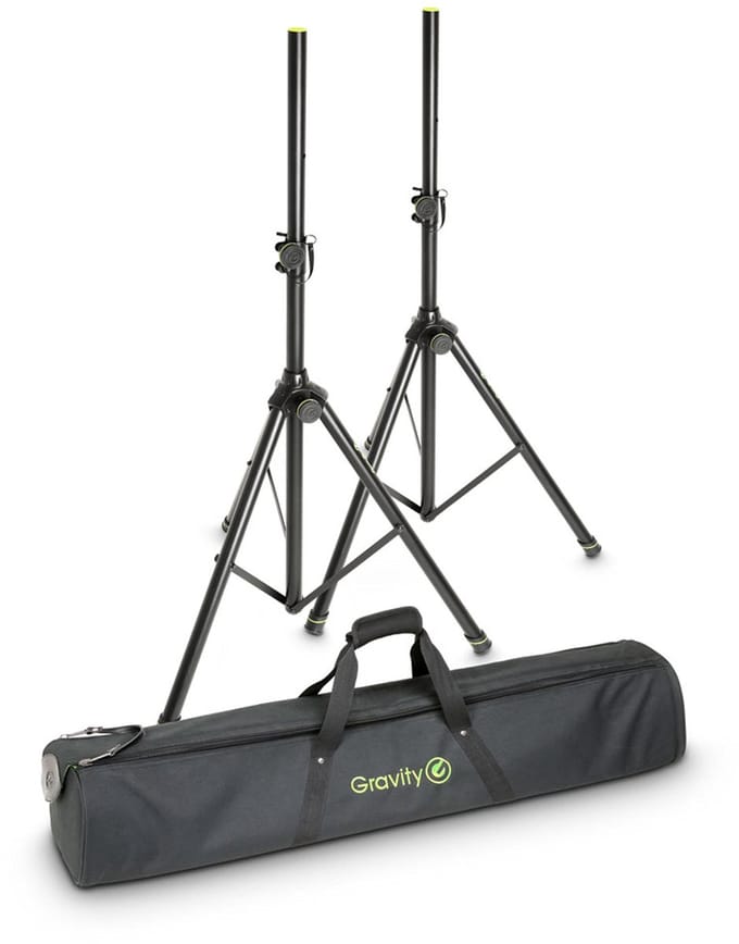 Gravity SS 5211 B SET - Speakerstatief x2 + opbergtas - zwart