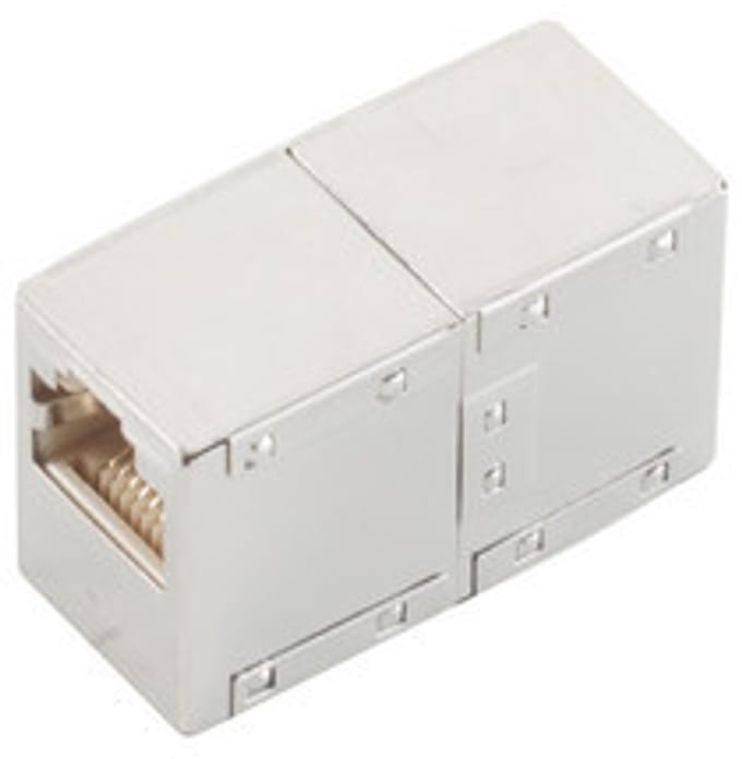 RJ45 Netwerkkabel Koppelstuk - RJ45 (v) - RJ45 (v) - 8P8C - STP - Metaal - Zilver