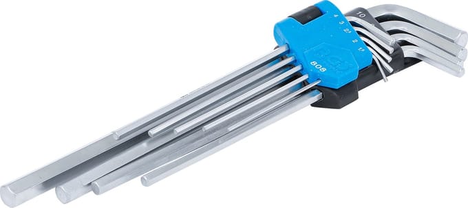 BGS Stiftsleutelset extra lang inbus 1,5 - 10 mm 9 delig