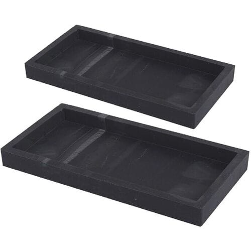 JORDAN&JUDY 2-pack siliconen dienplank met zwarte marmerprint, premium textuur, praktisch