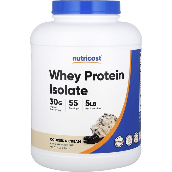 Wei-eiwitisolaat, Cookies & Cream, 2,268G (5lb)