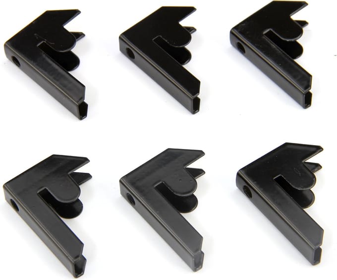 Monsterrekken t-rax stelling verbinders - zwart - 6 pack - stabiel