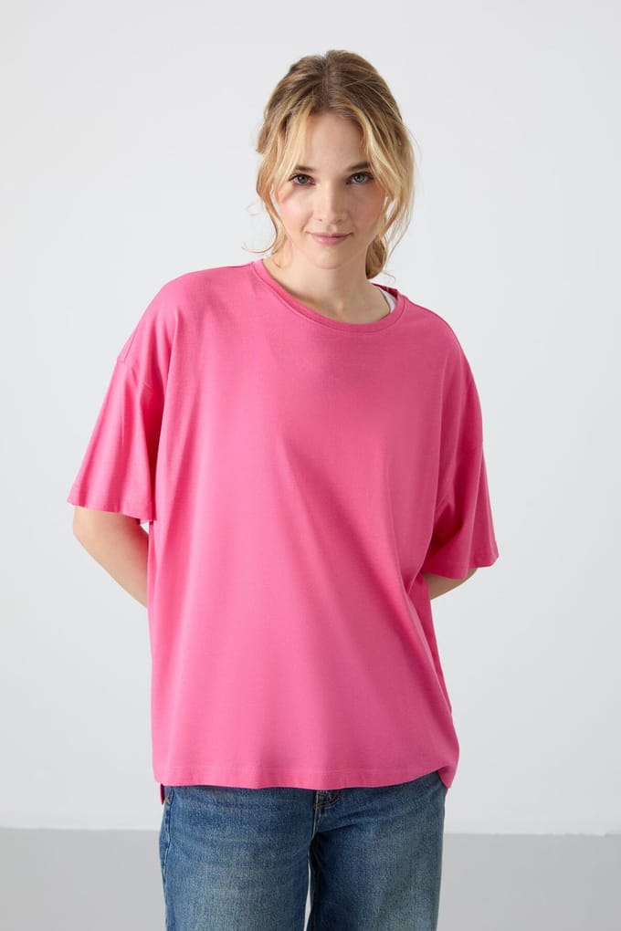 Oversized Katoen-Modal Coltrui T-Shirt