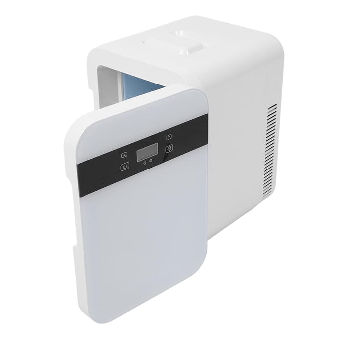 12L Kleine Koelkast Multifunctioneel Efficiënt Dubbele Kern Digitaal Display Stil Draagbare Koelkast voor L white