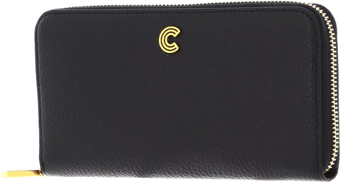 COCCINELLE Leren Portemonnee Myrine Zip Around Wallet Noir Zwart