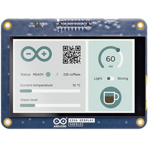 Arduino GIGA Display Shield Touchscreenmonitor 10.1 cm (3.97 inch) 800 x 480 Pixel