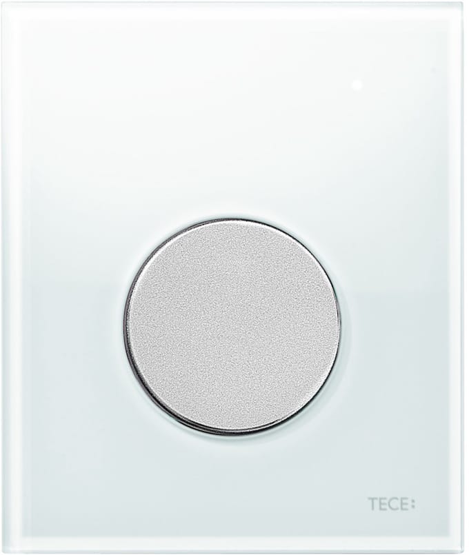Tece TECEloop - Urinoir bedieningsplaat, wit glas/mat chroom 9242659