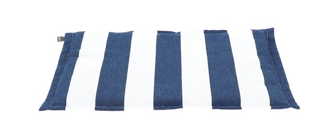 Jan Kurtz Zitkussen met fijne blokstreep - blauw
