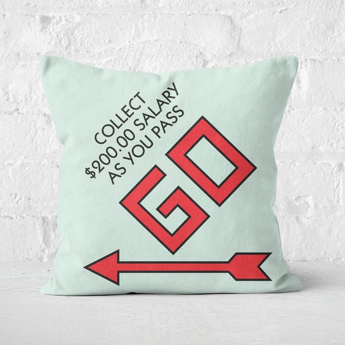 Monopoly Go Square Cushion - 60x60cm - Soft Touch