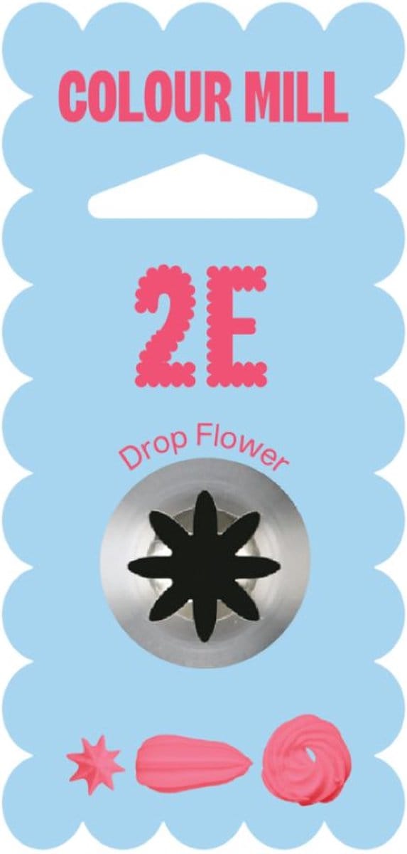 Colour Mill Piping Tip - 2E M Drop Flower - Spuitmondje Bloem