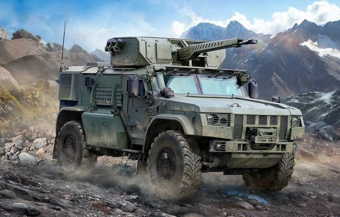 Zvezda Modelbouwpakket Militaire voertuigen - 3648 Typhoon VDV 4x4 K-4386 - Armored car Plastic - 1:35 - Modelbouw
