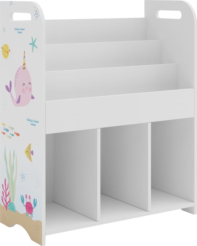 Kinderkast Røyrvik open kast 75x62x29 cm oceaan motief [en.casa]