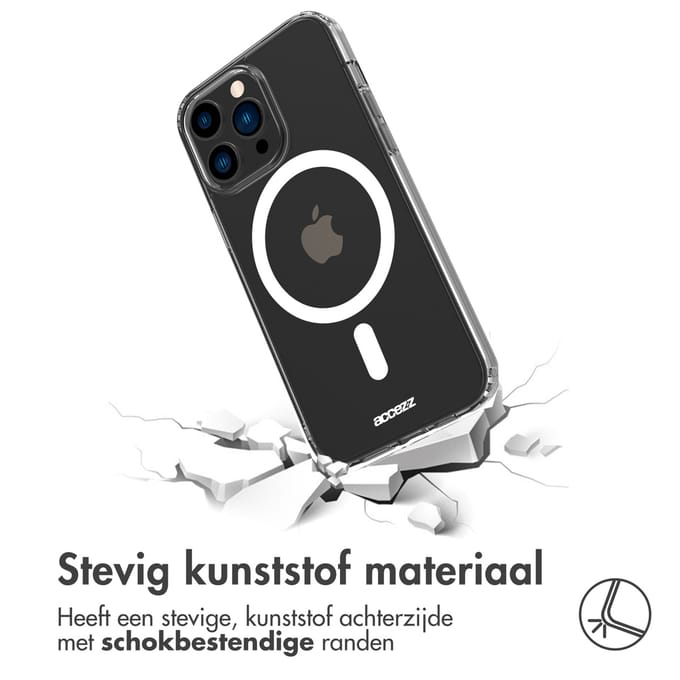Accezz Clear Backcover met MagSafe voor de Apple iPhone 14 Pro Max - Transparant