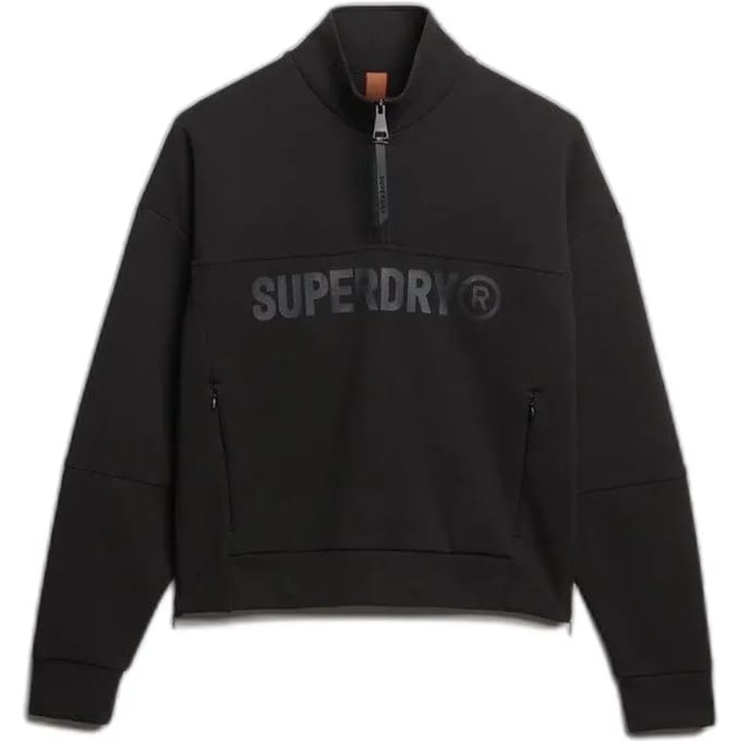 Superdry - Active Tech Logo Relaxed Halfzip Sweater - Dames - Truien