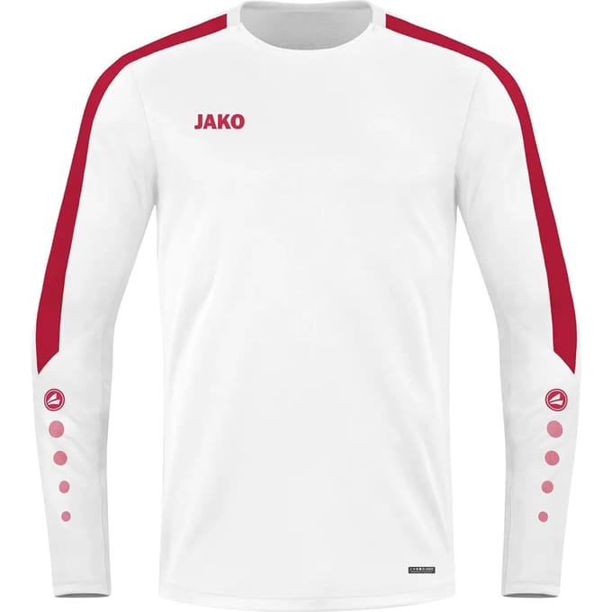 Jako Power Sweater Heren - Wit / Rood | Maat: S