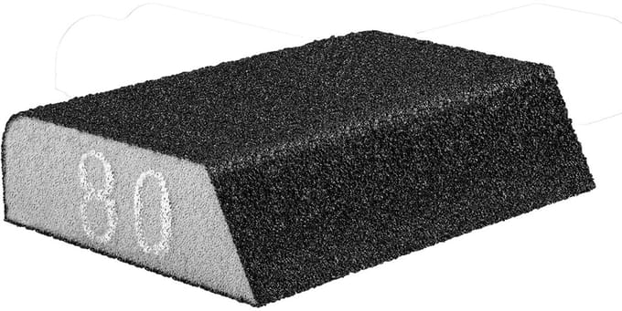 Graphite - Schuurspons - 98 x 25 x 68 mm - K80 - Skoş