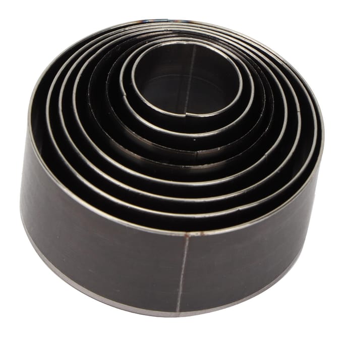 8 Stuks Leer Snijmal B0001 Koolstofstaal Rond Gat Ponsmatrijs Sjabloon gray