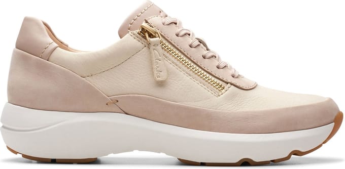 Clarks Tivoli Zip - dames sneaker - Beige - maat 35.5 (EU) 3 (UK)