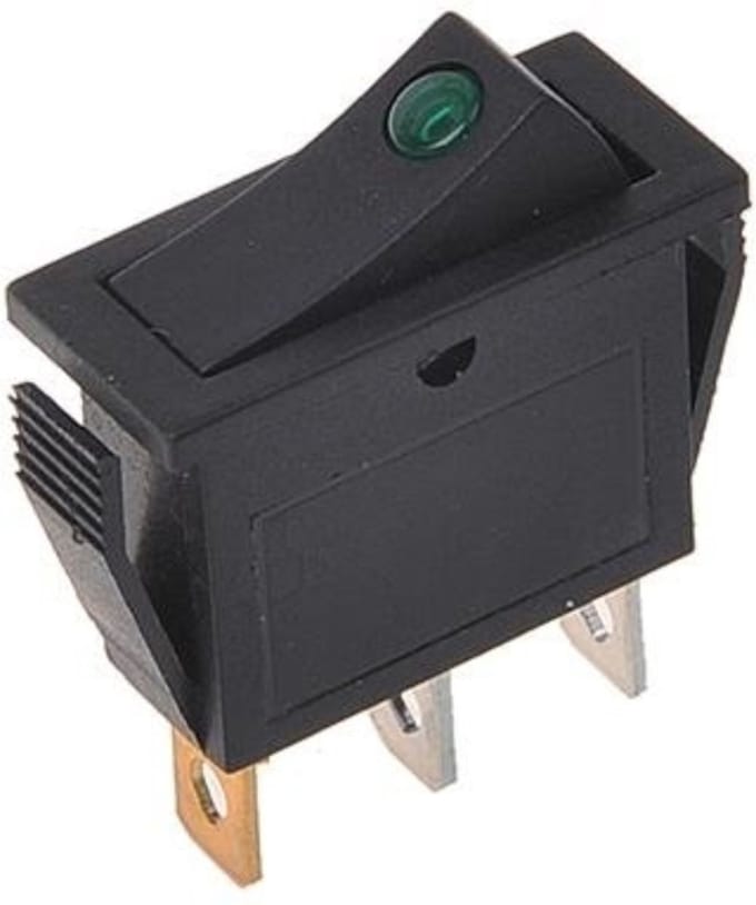 ProPlus Wipschakelaar LED Groen 12V / 24V - Max. 10A - Schakelaar met Verlichte Indicator