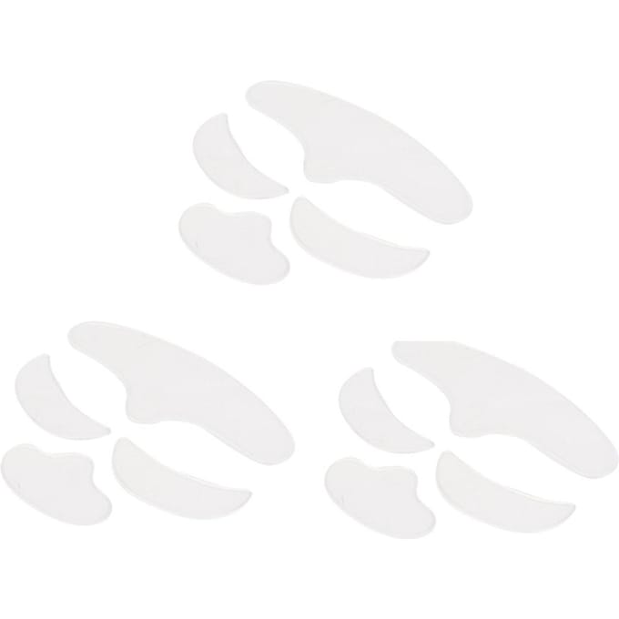 Lot de 4 patchs anti-rides en silicone lavables pour le front, les yeux, le visage et le menton white