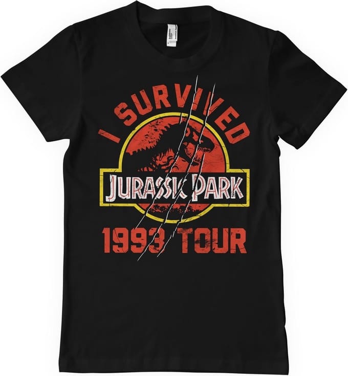 Jurassic Park 1993 Tour T-shirt Zwart