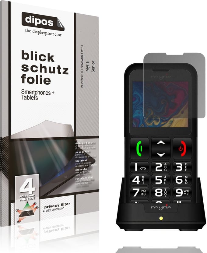 dipos – Matte Privacy Screenprotector geschikt voor Myria Senior | Anti-Spy Beschermfolie