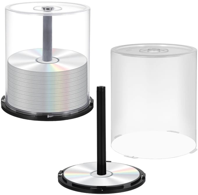 Dailygoods- Taartdoos Transparant Kunststof - CD-houder - Opbergdoos