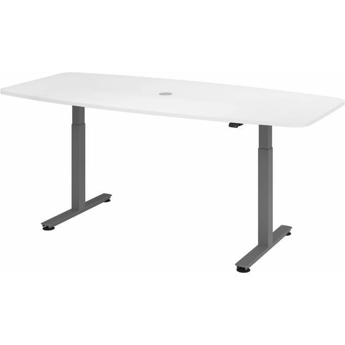 XMST 22 G | Bureau - Wit 220 x 103 Tafelhoogte I Elektrisch in hoogte verstelbaar