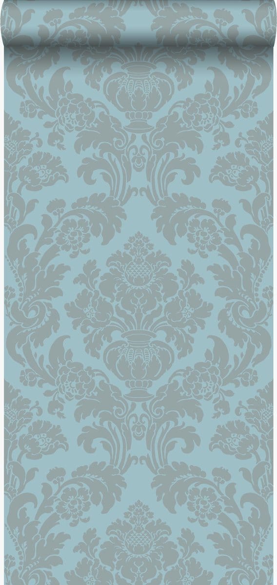 Origin Wallcoverings behang ornamenten ijsblauw - 53 cm x 10.05 m - 346237