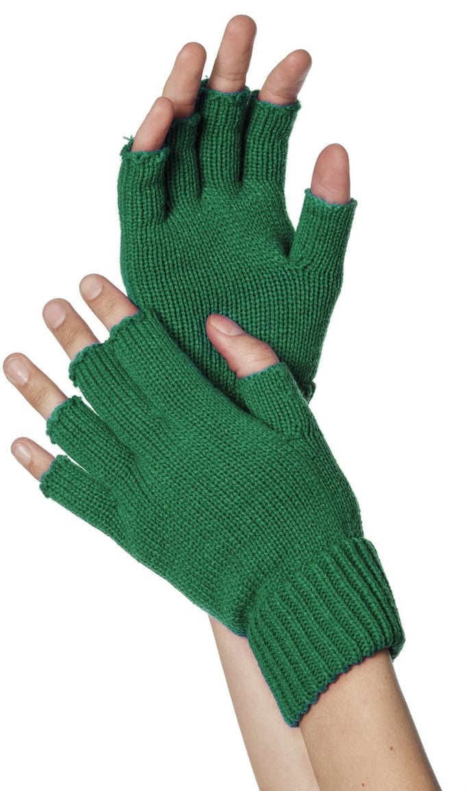 vingerloze handschoenen in groen