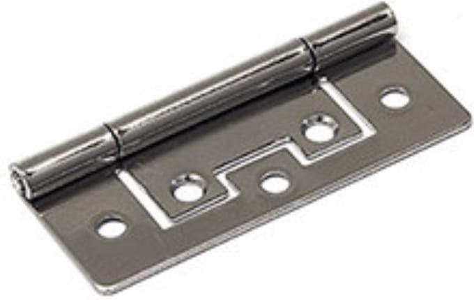 HANDSON Louvredeurscharnier 75 x 35 mm - Verchroomd - Vaste pen - 3 stuks