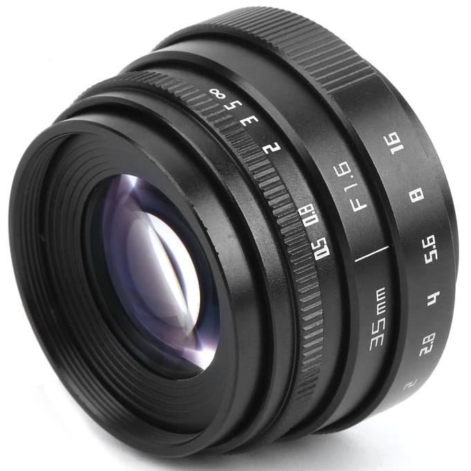 35mm F1.6 C Mount Groot Diafragma Handmatige Vaste Focus Portret Camera Lens Accessoirezwart gray