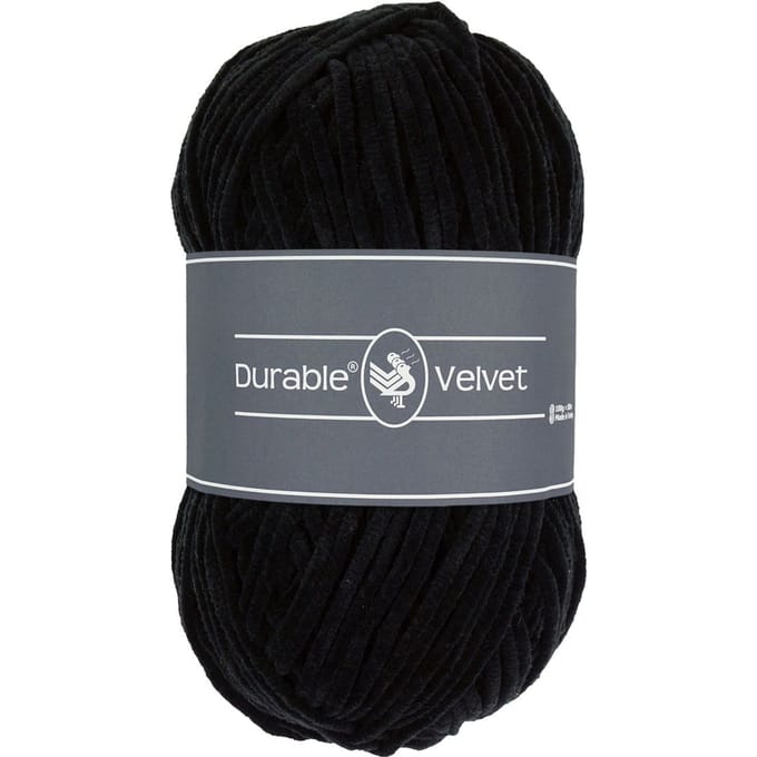 Durable Velvet - 325 black - Chenille Garen