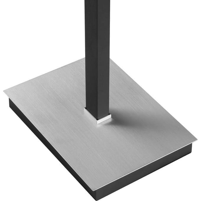 Brilliant LED vloerlamp Pulse, zwart, hoogte 150 cm, metaal, leeslampje