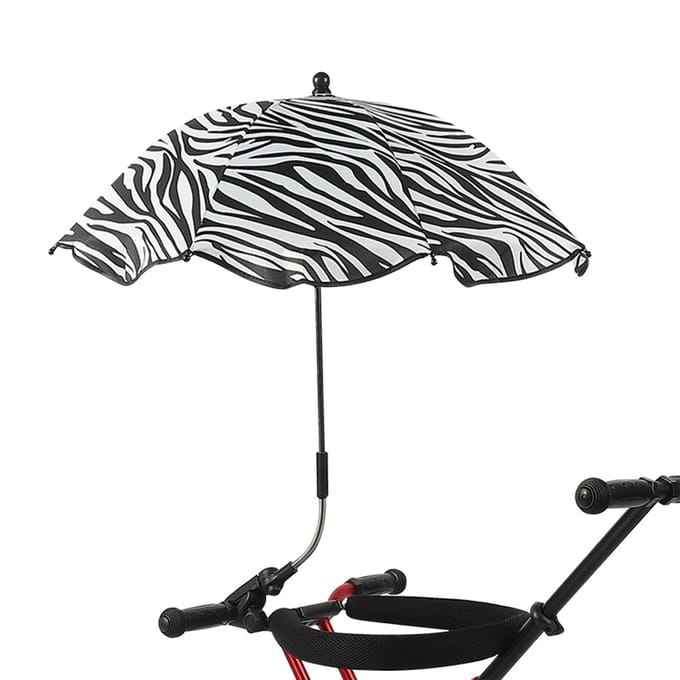 Stoelparaplu met Klem Draagbare Paraplu voor Terras Kinderwagens Oranje black