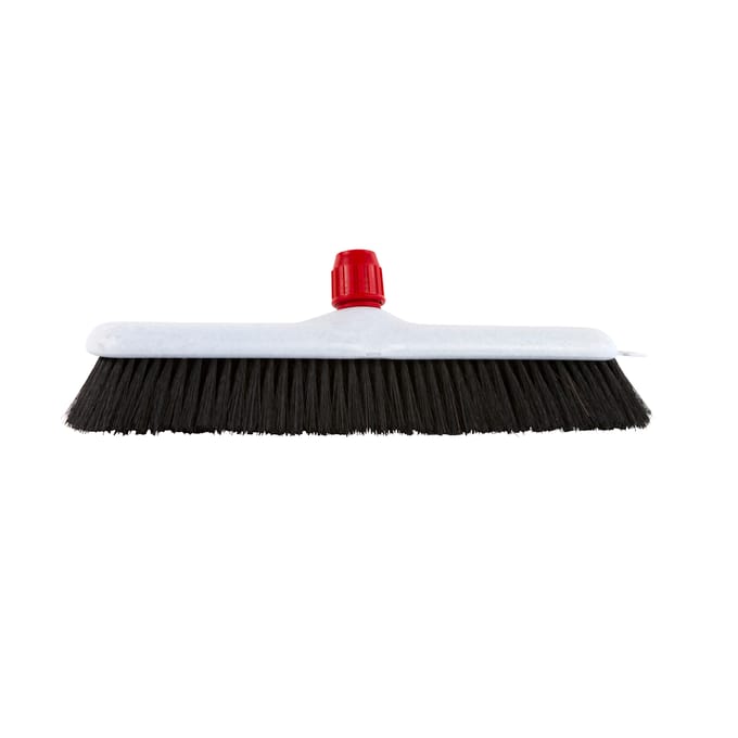 Kamerveger 29 cm - Zwart kunsthaar - Met steelhouder -