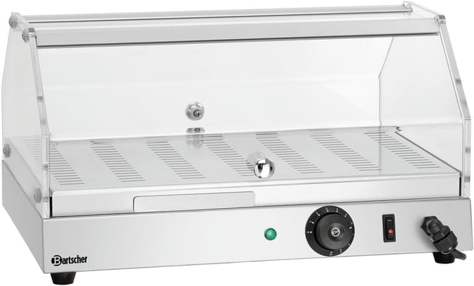 Bartscher Warmhoudvitrine BW10 - 1 Niveau - Temp tot 85°C - 230V - 500x390x280mm