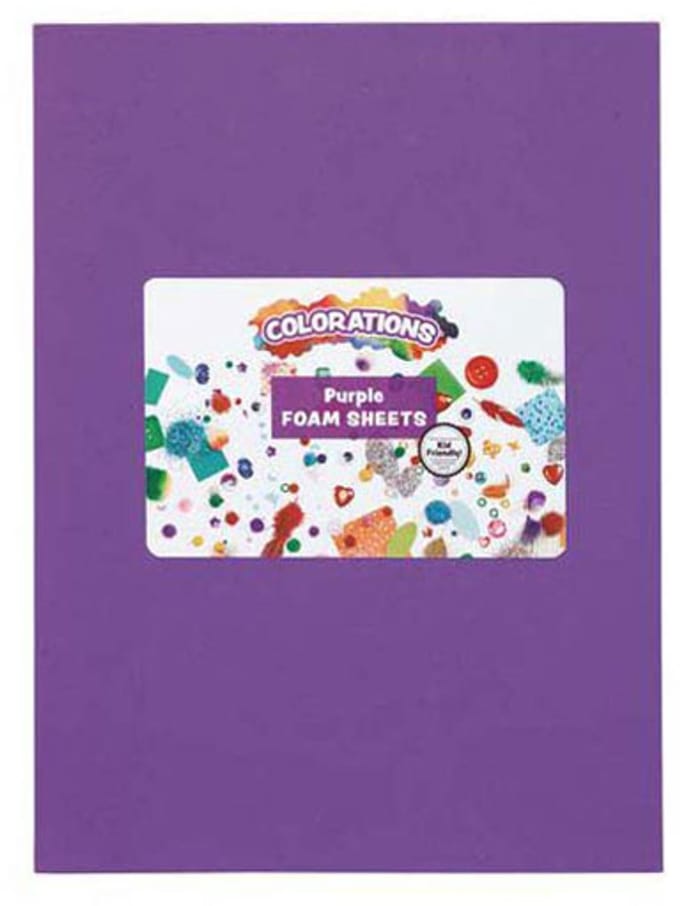 Colorations foam knutselvellen paars 10 stuks - creatief speelgoed.