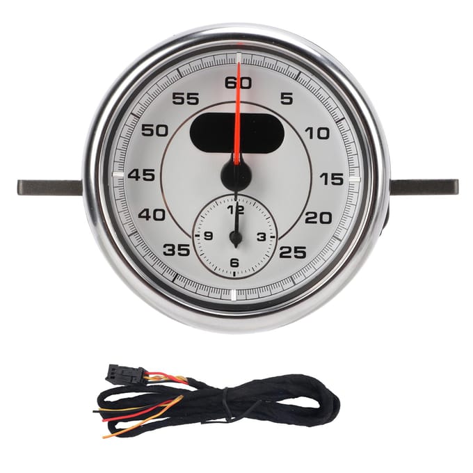 ABS Dashboardmeter Klok Auto Interieur Accessoire Vervanging voor Cayenne Panamera MACAN 718 911 White