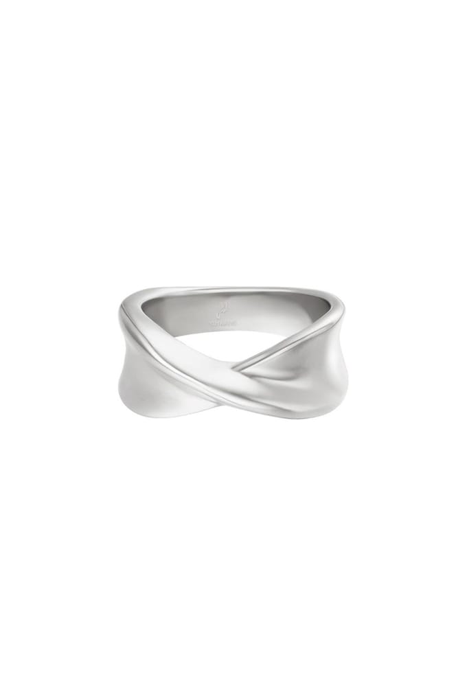 Ring - Twist It - Zilver - Staal - maat16 - Yehwang